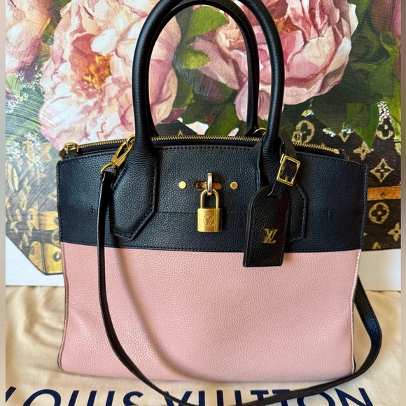 Louis Vuitton Taurillon Pink /Black Leather City Steamer Bag - Picture 3 of 17